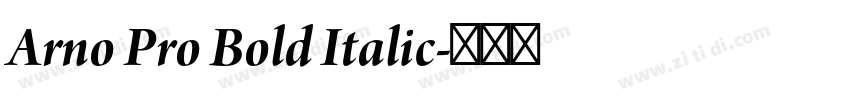 Arno Pro Bold Italic字体转换